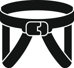 Sticker - Climbing harness icon in black simple style isolated on white background