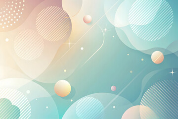 Poster - pastel dream: a symphony of soft hues and geometric shapes dance across this abstract background, pe