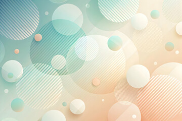 Poster - pastel dream: a symphony of soft hues and geometric shapes dance across this abstract background, pe