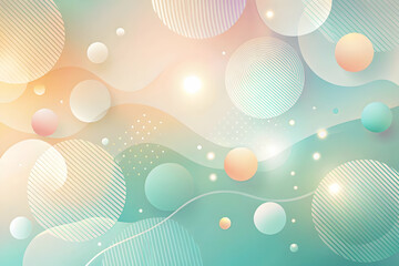 Poster - pastel dream: a symphony of soft hues and geometric shapes dance across this abstract background, pe