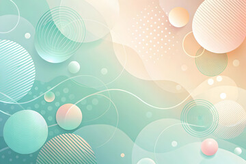 Poster - pastel dream: a symphony of soft hues and geometric shapes dance across this abstract background, pe