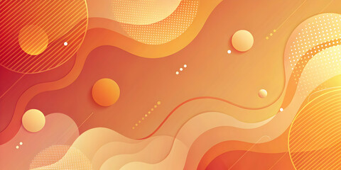 Poster - Fiery Flow: Abstract waves of orange and red dance in a vibrant, energetic design. 