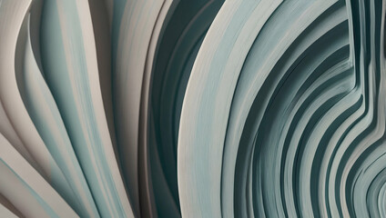 Poster - Abstract Waves of Teal and Grey: A mesmerizing abstract background image featuring an undulating pattern of teal and gray waves, creating a sense of depth and movement. The image evokes a feeling of c