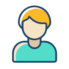 Poster - Avatar icon of a man with blonde hair and wearing a casual shirt
