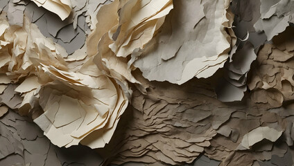 Poster - textured white paper: abstract, minimalist, and captivating, this close-up shot of crumpled white pa