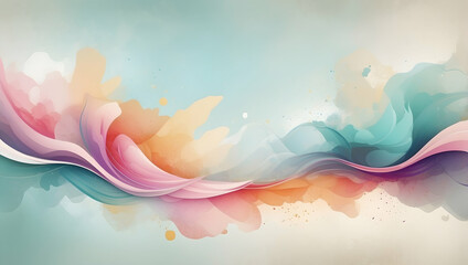 Poster - Chromatic Symphony: Where ethereal ink dances in waves of color, blending seamlessly to create a captivating abstract masterpiece.