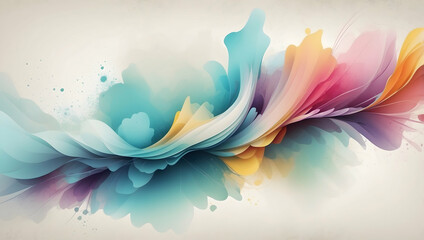 Poster - Chromatic Symphony: Where ethereal ink dances in waves of color, blending seamlessly to create a captivating abstract masterpiece.