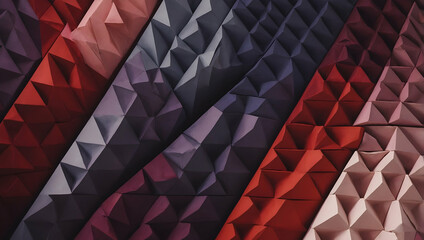 Poster - Abstract Red Geometric Pattern: A mesmerizing backdrop of geometric shapes, with a captivating blend of red and blue hues. A perfect blend of modern and traditional, it's ideal for abstract designs