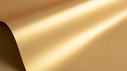 Golden color paper background, smooth glowing shining gold metal texture, light and shadow