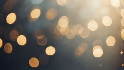 Canvas Print - golden bokeh bliss: abstract background with shimmering golden bubbles and a soft, dreamy bokeh effe