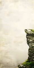 Poster - Rocky Cliff with Foggy Background