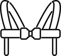 Poster - baby harness icon in outline style isolated on white background