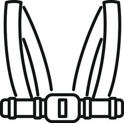 Poster - Baby safety belt icon, outline style, ensuring the security and well being of infants