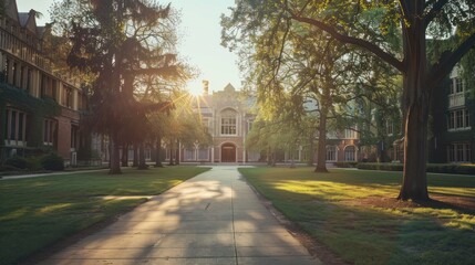 Canvas Print - Golden Hour on Campus