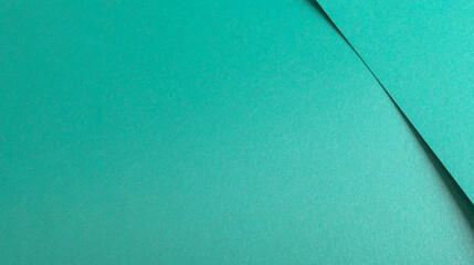 Poster - Turquoise color paper background, smooth glowing shining texture, banner