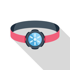 Poster - headlamp is illuminating, helping you find your way in the dark while working or hiking