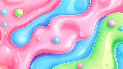 Poster - Abstract Pink Blue Green Liquid Swirls Background