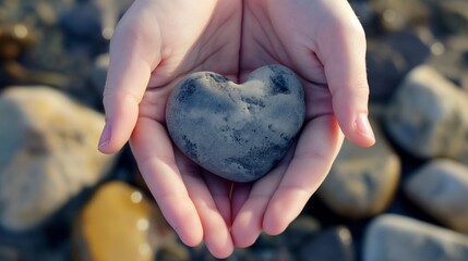 Heart Shaped Stone Found on the Beach