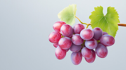 Juicy fresh grapes on a vine, plump and ready to eat, natural and organic presentation
