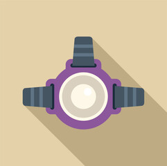 Poster - headlamp with elastic straps for attaching to a head, lighting equipment for working in hard to reac