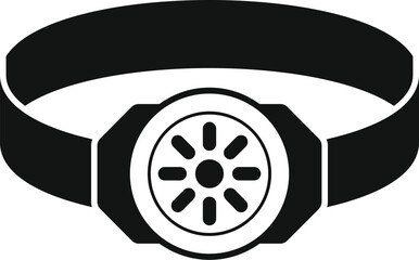 Poster - this vector illustration of a headlamp is perfect for projects related to outdoor activities, equipm