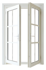 Wall Mural - PNG Modern white double glass doors