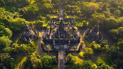 Amazing aerial view of Patung Garuda Wisnu Kencana in Bali, Indonesia