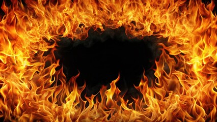 Poster - Vibrant and dynamic fire flames cut out , vibrant, dynamic, fire, flames, cut out, isolated, bright, fiery, glowing, intense, energy