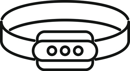 Poster - simple outline icon of a headlamp flashlight, perfect for illuminating any camping or survival websi