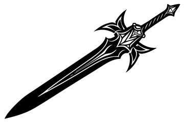 Sword silhouette vector illustration 
