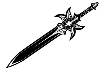 Sword silhouette vector illustration 
