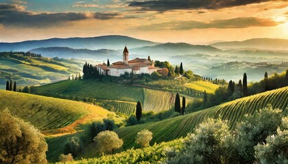 Poster - vineyard in region