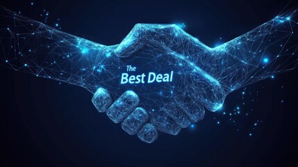 Wall Mural - Digital Handshake: The Best Deal