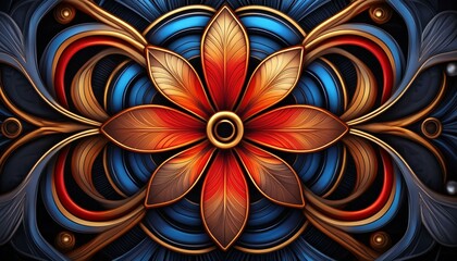 Wall Mural - flower ornament