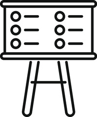 Poster - this icon of an office whiteboard is perfect for representing project management and task organizati