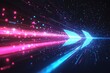© dendyh7 - Abstract motion speed glowing effect background created with Generative AI