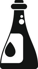 Poster - Simple vector icon of a bottle of dishwashing liquid with a drop, representing cleaning products for the kitchen