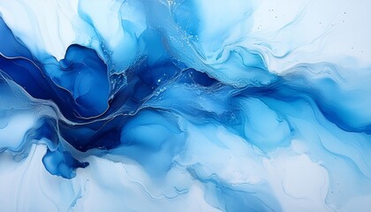 abstract blue splash paint with paper texture ink design color wallpaper background