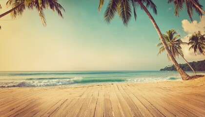 tropical beach vintage background