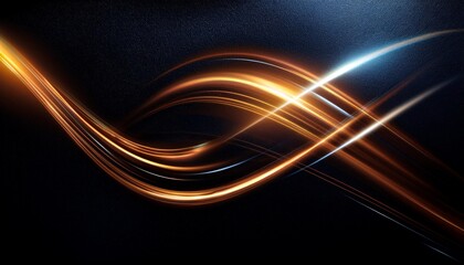 Wall Mural - dark grainy background featuring a abstract accented by glowing light lines