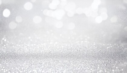 Wall Mural - luxury white silver particle glitter abstract background for happy new year and merry christmas festive season