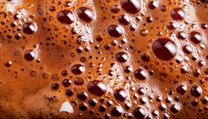 Wall Mural - coffee texture with bubbles and cream