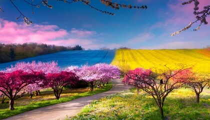 Wall Mural - spring of cmyk colors