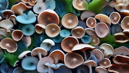 abstract nature background texture of mushroom plants