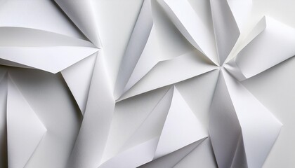 Wall Mural - white sheet of paper folded texture