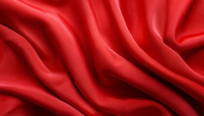 close up long and wide texture of natural red fabric or cloth in light red color fabric texture of natural cotton or linen textile material red canvas background