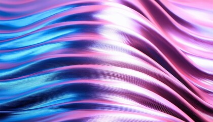 Wall Mural - metallic waves in pink and blue