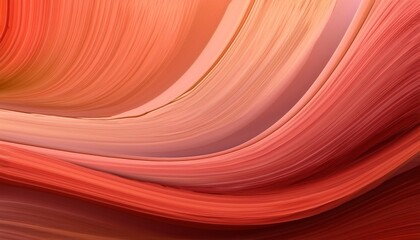 Wall Mural - curved speed lines background or backdrop with coral firebrick and coffee colors dreamy digital abstract art