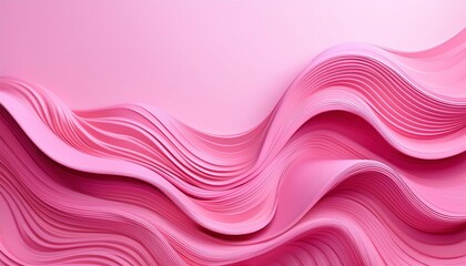 Sticker - an abstract image of pink waves