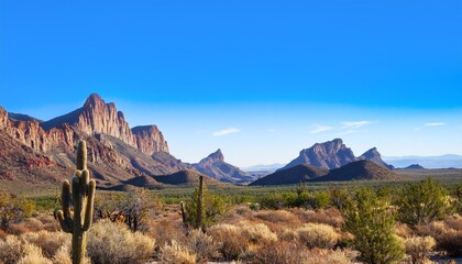 Wall Mural - texas mountain desert landscape a backdrop of rugged mountains and desert terrain in texas evoking the adventurous spirit of the wild west